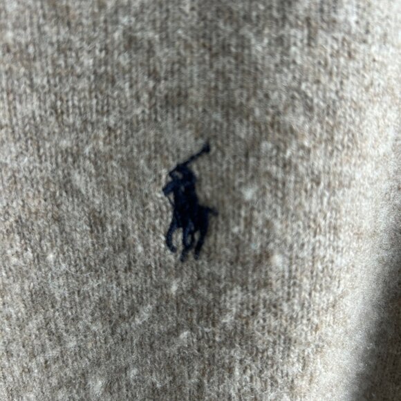 Polo by Ralph Lauren Vintage Tan 100% Lambswool Sweater Vest Size XXL - Picture 3 of 5